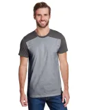 LA T 6911 Men's Forward Shoulder Fine Jersey Tee GRAN HTH/ VN SMK