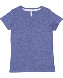 LA T 3591 Women's Harborside Mélange V-Neck T-Shi ROYAL MELANGE