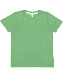 LA T 6191 Youth Harborside Mélange T-Shirt in Green melange