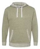 LA T 6779 Harborside Mélange French Terry Hooded  MILTRY GRN MLNGE