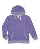 LA T 6779 Harborside Mélange French Terry Hooded  in Purple melange