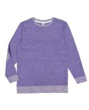 LA T 6965 Harborside Mélange French Terry Pullove in Purple melange