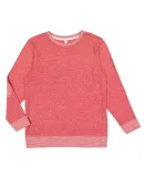 LA T 6965 Harborside Mélange French Terry Pullove RED MELANGE
