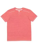 LA T 6992 Harborside Mélange Jersey Henley RED MELANGE