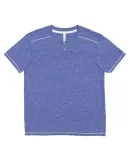 LA T 6992 Harborside Mélange Jersey Henley ROYAL MELANGE