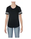 Gildan 500VTL Women’s Victory T-Shirt BLACK/ WHITE