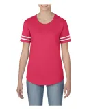 Gildan 500VTL Women’s Victory T-Shirt HEATHR RED/ WHT