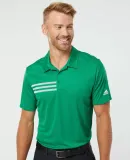 Adidas Golf Clothing A324 3-Stripes Chest Sport Sh Team Green/ White