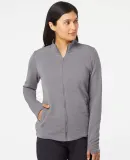 Adidas Golf Clothing A416 Women's Textured Full-Zi Grey Three