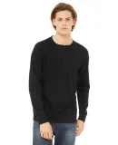 BELLA+CANVAS 3150 Mens Long Sleeve Henley Shirt in Black