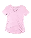 Boxercraft T27 Women’s Cage Front T-Shirt Pale Pink