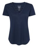 Boxercraft T27 Women’s Cage Front T-Shirt in Navy