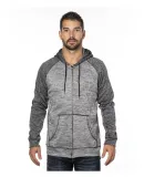 Burnside Clothing 8660 Performance Raglan Hoodie Heather Grey/ Heather Charcoal