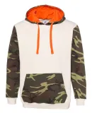 Code V 3967 Fashion Camo Hooded Sweatshirt Natural/ Green Woodland/ Orange