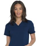 Dickies Medical DK870 -V-Neck Top With Rib Knit Pa Navy