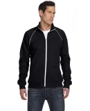 Canvas 3710 Mens Piped Track Jacket BLACK/ WHITE