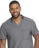 Dickies Medical DK610 - Men's V-Neck Top Heather Grey