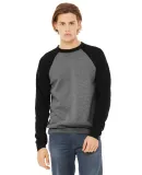 BELLA+CANVAS 3901 Unisex Sponge Fleece Sweatshirt in Dp heather/ blk