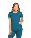 Dickies Medical DK720 - Rounded V-Neck Top Caribbean Blue