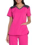 Dickies Medical  DK740   - V-Neck Top Hot Pink