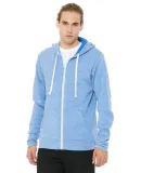 BELLA+CANVAS 3909 Unisex Tri-blend Sponge Fleece Z in Blue triblend