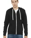 BELLA+CANVAS 3909 Unisex Tri-blend Sponge Fleece Z in Solid blk trblnd