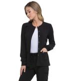 Dickies Medical DK305 -Women's Snap Front Warm Up  Black