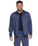 Dickies Medical DK315 - Men's Zip Front Moto Jacke D Navy Twist