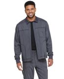 Dickies Medical DK315 - Men's Zip Front Moto Jacke Pewter Twist