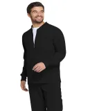 Dickies Medical DK320 - Men's Zip Front Warm-Up Ja Black