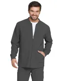 Dickies Medical DK320 - Men's Zip Front Warm-Up Ja Pewter