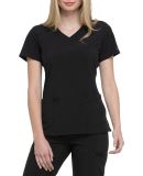 Dickies Medical  DK625   - Mock Wrap Top Black