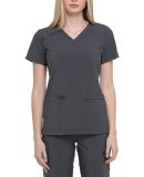 Dickies Medical  DK625   - Mock Wrap Top Pewter