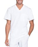 Dickies Medical  DK640   - Men's V-Neck Top White