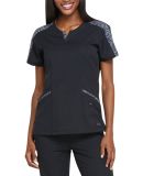 Dickies Medical  DK665   - Shaped V-Neck Top Black