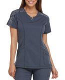 Dickies Medical  DK665   - Shaped V-Neck Top Pewter