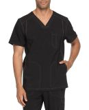 Dickies Medical  DK750   - Men's V-Neck Top Black