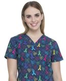 Dickies Medical  DK704   - V-Neck Top Love For All