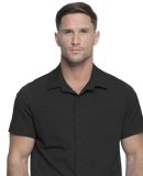 Dickies Medical DK820 -Men's Button Front Collar S Black