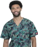 Dickies Medical DK725 -  Men's Great Outdoors V-Ne Crosshatch Camo