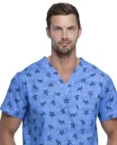 Dickies Medical DK725 -  Men's Great Outdoors V-Ne Sea Life