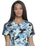 Dickies Medical DK664 -  Dynamix Shaped V-Neck Top Totally Textured Camo