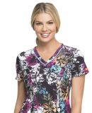 Dickies Medical DK702 - Prints V-Neck Top Rainbow Garden