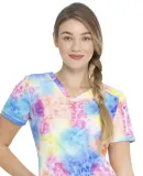 Dickies Medical DK731 - Dynamix V-Neck Top Totally Tie Dye