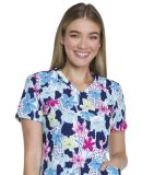 Dickies Medical DK616 - V-Neck Top Finger Paint Floral