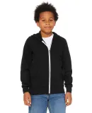 Bella + Canvas 3739Y Youth Sponge Fleece Full-Zip  BLACK