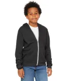 Bella + Canvas 3739Y Youth Sponge Fleece Full-Zip  DARK GRY HEATHER