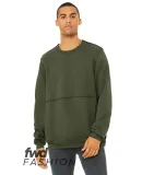 Bella + Canvas 3743 Fast Fashion Unisex Raw Seam C in Military green