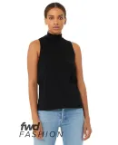 Bella + Canvas 6807 Fast Fashion Women's Mock Neck in Solid blk blend