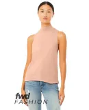 Bella + Canvas 6807 Fast Fashion Women's Mock Neck in Heather peach